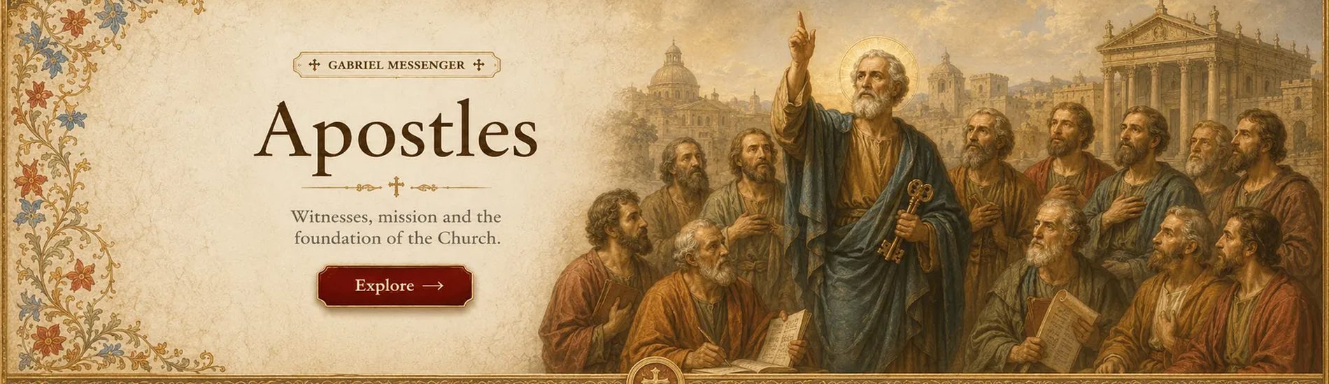 Apostles Gabriel Messenger Catholic carousel banner