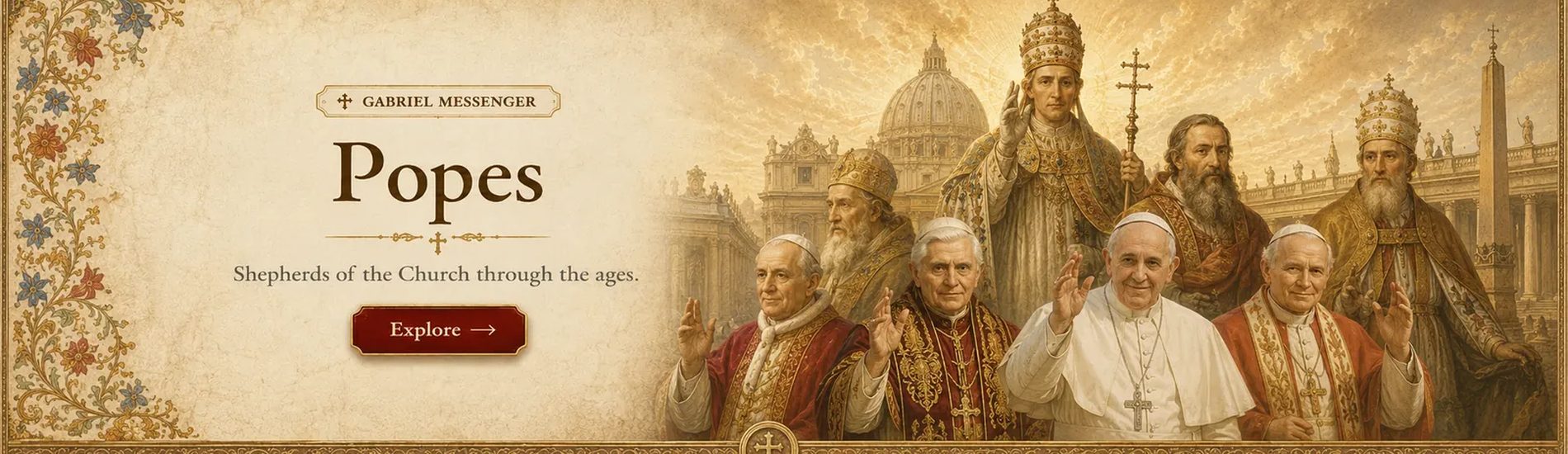Popes Gabriel Messenger Catholic carousel banner