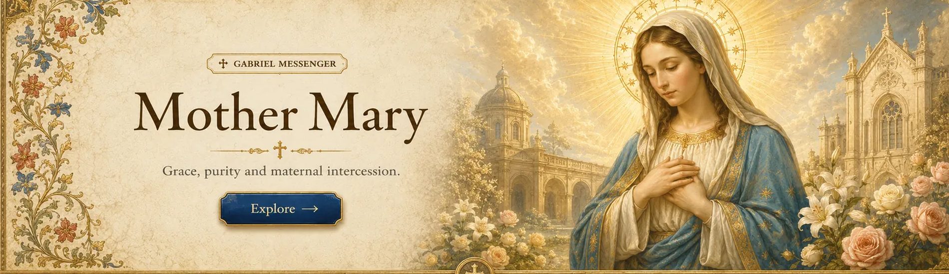 Mother Mary Gabriel Messenger Catholic carousel banner